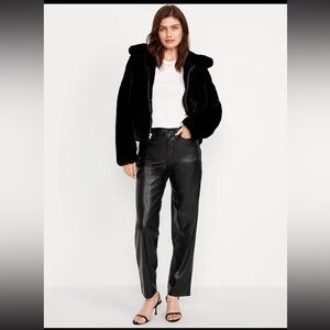 Old Navy High Rise OG Loose Faux Leather Pants